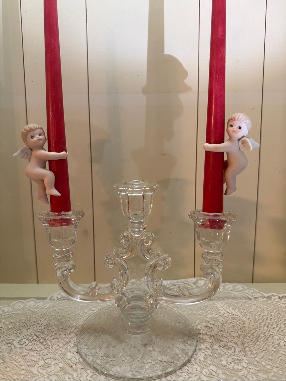 Pair of Vintage Lefton Cherub/Angels Candle Climbers/candle Huggers